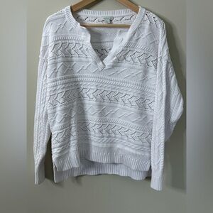 Sundance White Knit Thick Sweater Size Medium *Runs Small